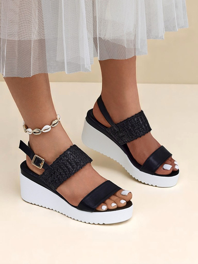Wedgesy Royalfashion Cassia Nero – wygoda i styl na lato