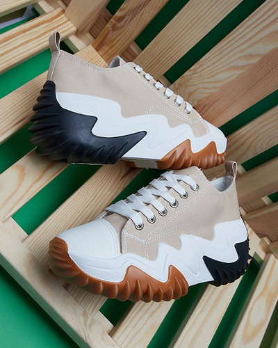 Спортивная обувь a'la кроссовки бежевого цвета Ascota- Footwear