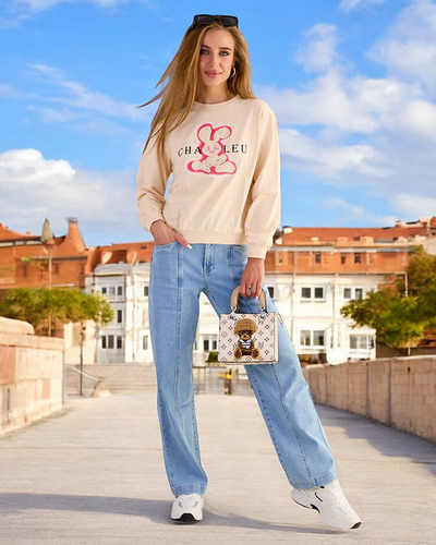 Royalfashion Женская хлопковая тонкая толстовка с принтом
