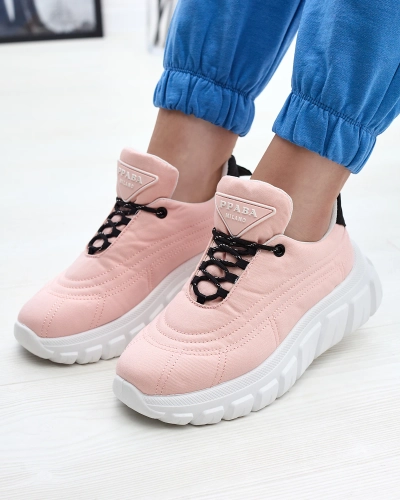 Светло-розовые женские спортивные туфли из ткани Riotay- Footwear