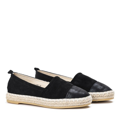 Klasyczne espadryle w kolorze czarnym Alpha - Obuwie