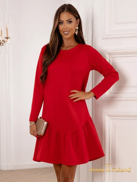 Moteriška mini suknelė su raukiniu