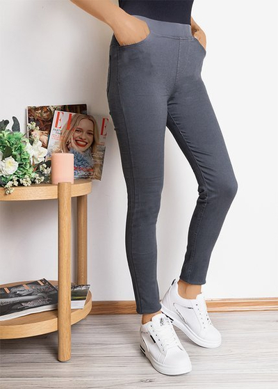 Damskie tregginsy w kolorze szarym - Odzież