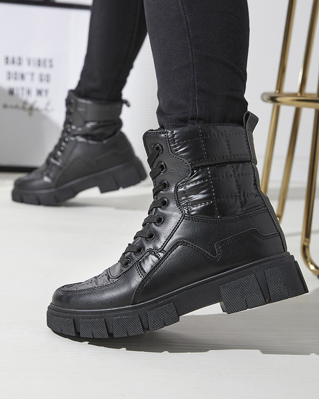 OUTLET Черные женские неутепленные ботинки-багги Qertera- Footwear