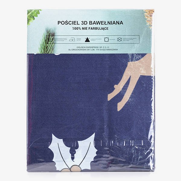 Pościel świąteczna w bałwanki 160x200 - Pościele