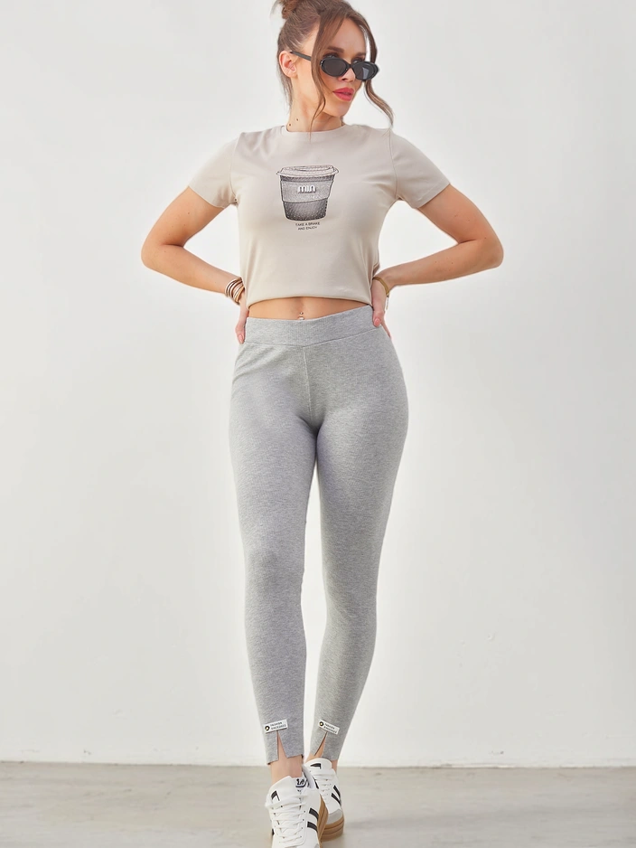 Royalfashion moteriškos raštuotos medvilnės leggingai