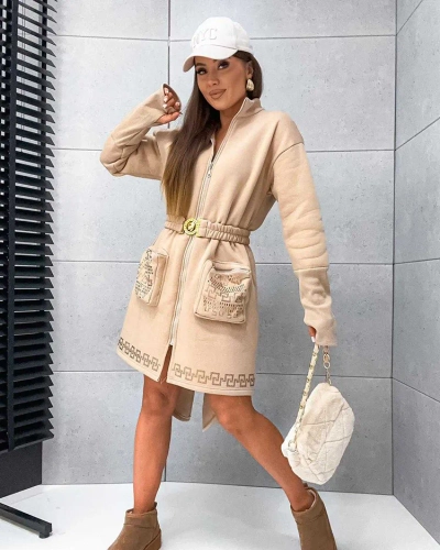 Royalfashion Moterų mini suknelė stiliaus palaidinė
