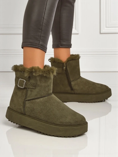 Royalfashion Krótkie buty a'la śniegowce damskie Aurelia Classico - zimowe sztosy!