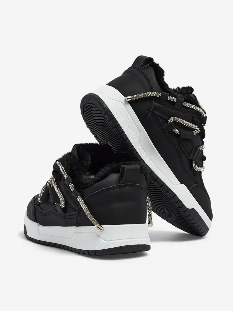 Moteriški Sneakers'ai Luna Juodi iš Ekologiškos Odos Kasdienai