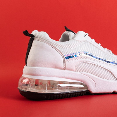 Белые женские кроссовки с голографическими вставками Noate