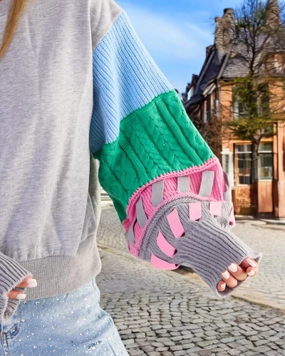 Royalfashion Женская толстовка с разноцветными рукавами