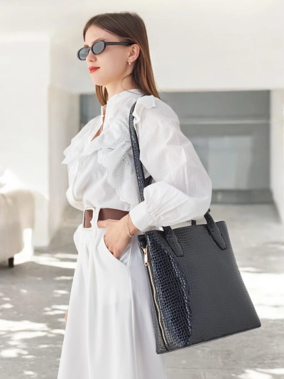 Royalfashion Женская сумка из лаковой кожи с тиснением