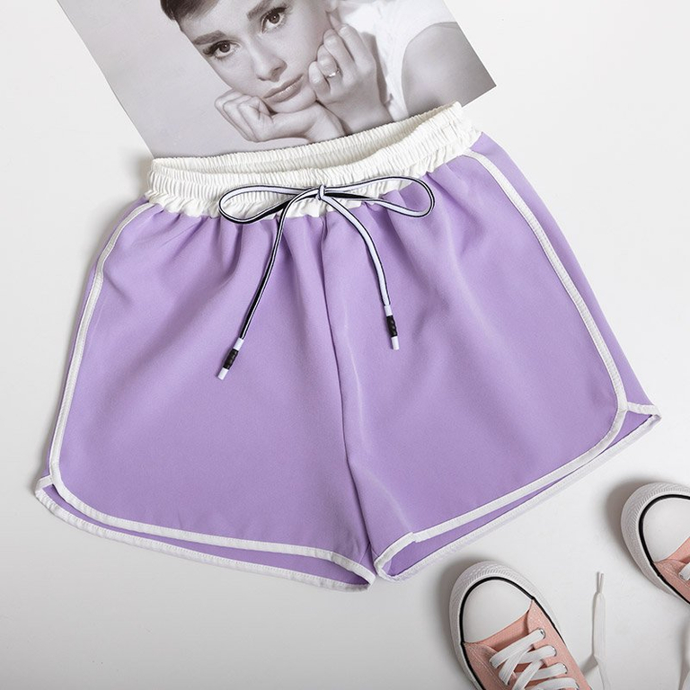 Фиолетовые женские короткие шорты