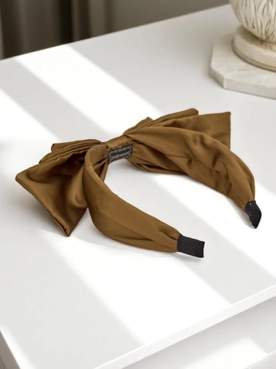 Royalfashion Атласный ободок для волос с бантом Celine