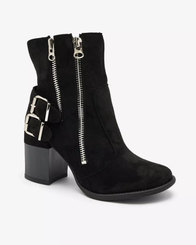 Royalfashion Женские черные ботинки с украшением Feirrgo