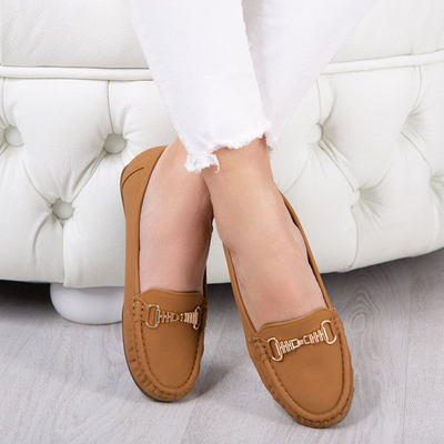 Коричневые мокасины с металлическим декором Abu-Dabi - Обувь