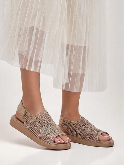 Royalfashion moteriški Levay ažūriniai sandalai su viršumi