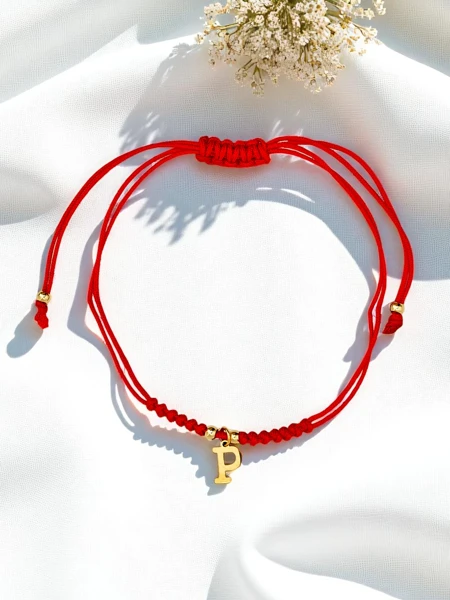 Женский браслет с буквой P Petit Charm