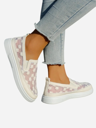 Мокасины Royalfashion для женщин из сетчатого материала с цветами Emzos