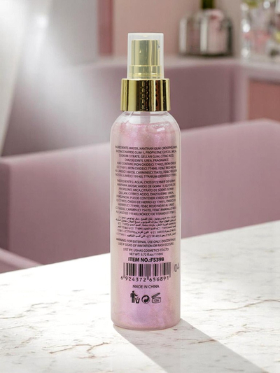 USHAS Летний спрей — Жидкий хайлайтер для лица и тела Розовый