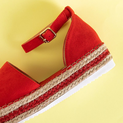 Красные женские босоножки на платформе Palira