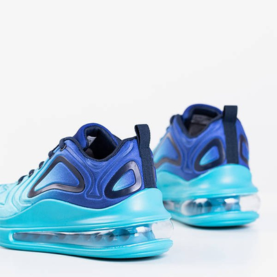Turkusowe męskie sportowe buty z przezroczystą podeszwą Aierda - Obuwie