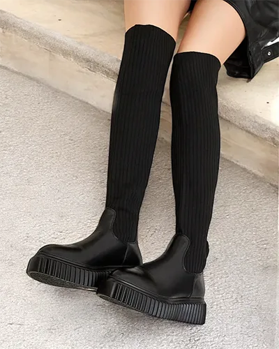 Royalfashion Женские сапоги-скольжения Hesoppel по колено