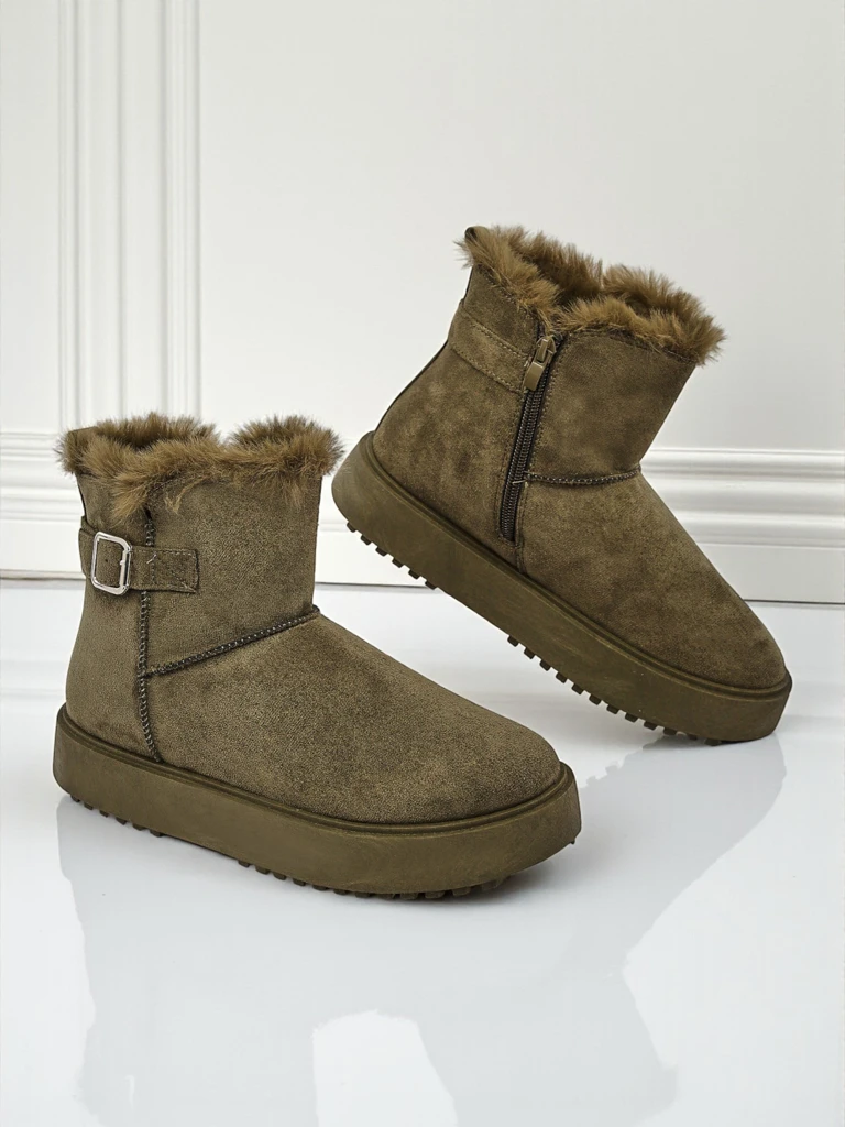 Royalfashion Krótkie buty a'la śniegowce damskie Aurelia Classico - zimowe sztosy!