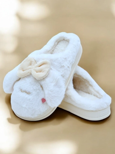 Женские меховые тапочки Royalfashion с бантом Savos