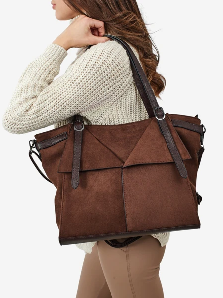 Moteriška pirkinių rankinė Daville iš eko zomšos