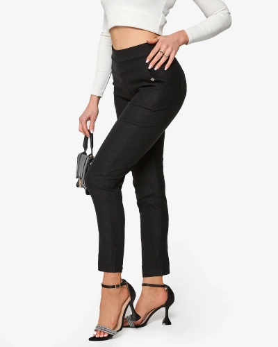 Черные женские треггинсы PLUS SIZE- Одежда