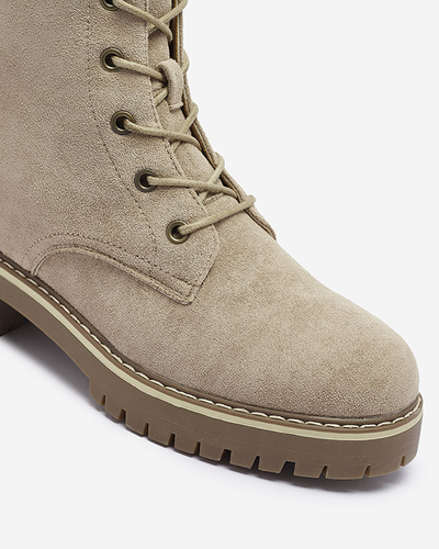 OUTLET Коричнево-бежевые женские сапоги Priviea - Обувь