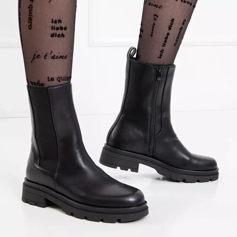 OUTLET Juodi moteriški aukštaauliai iš Dolfina - Avalynė