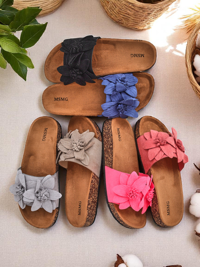 Женские шлепанцы Royalfashion с цветами Foules