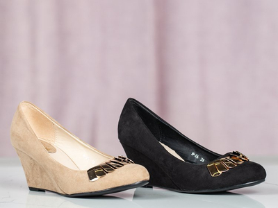 Бежевые женские туфли на высокой платформе Letti - Обувь