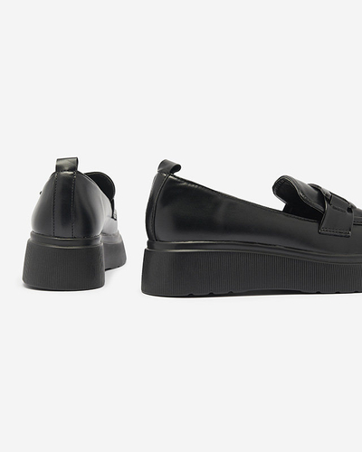 Черные мокасины с цепочкой Stimla - Обувь