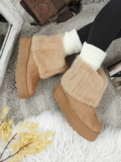 Ботинки a'la снегоходы женские с мехом Irelle