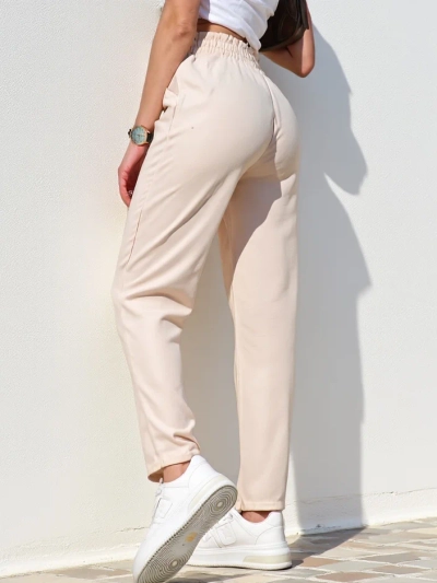 Royalfashion Paprastos moteriškos audinės kelnės