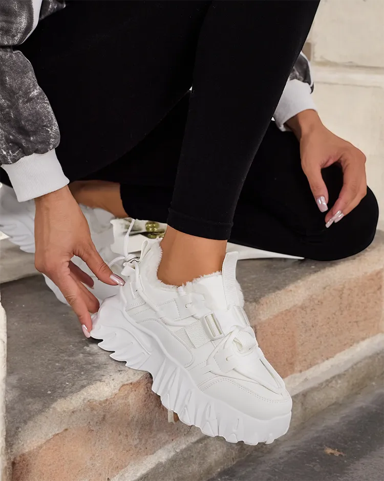 Royalfashion Женские утепленные кроссовки-лодочки