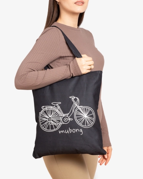 Royalfashion Medinė rankinė su baltu spaudu