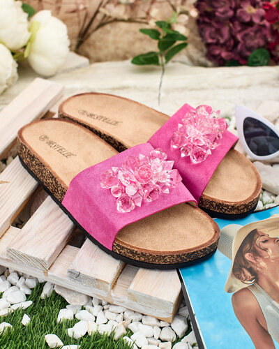 "Royalfashion" Moteriškos "Villo" šlepetės su akmenukais