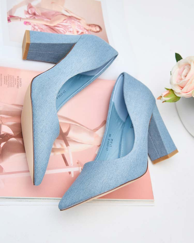 "Royalfashion" Moteriški džinsiniai bateliai ant kulno