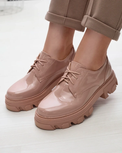Розовые лакированные женские полуботинки Delgor- Footwear