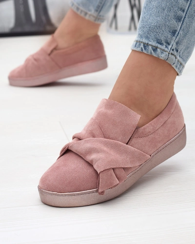 Rausvi moteriški ekovamzos sportbačiai Bliwix - Avalynė