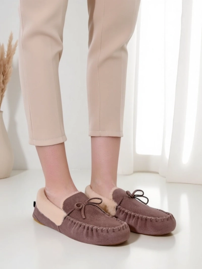 Royalfashion женские мокасины с мехом Ahtikes