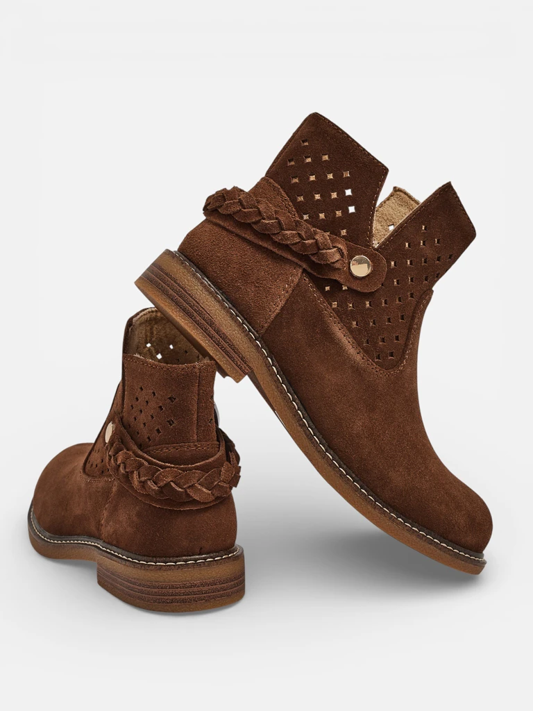 Ažuoriniai moteriški aulinukai iš natūralios odos Unimi