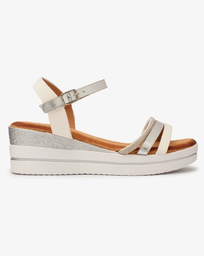 Royalfashion Женские серебряные сандалии Afocla с серебряными якорями