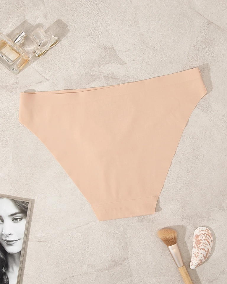 Royalfashion Бежевые женские трусики с вырезом в форме сердца