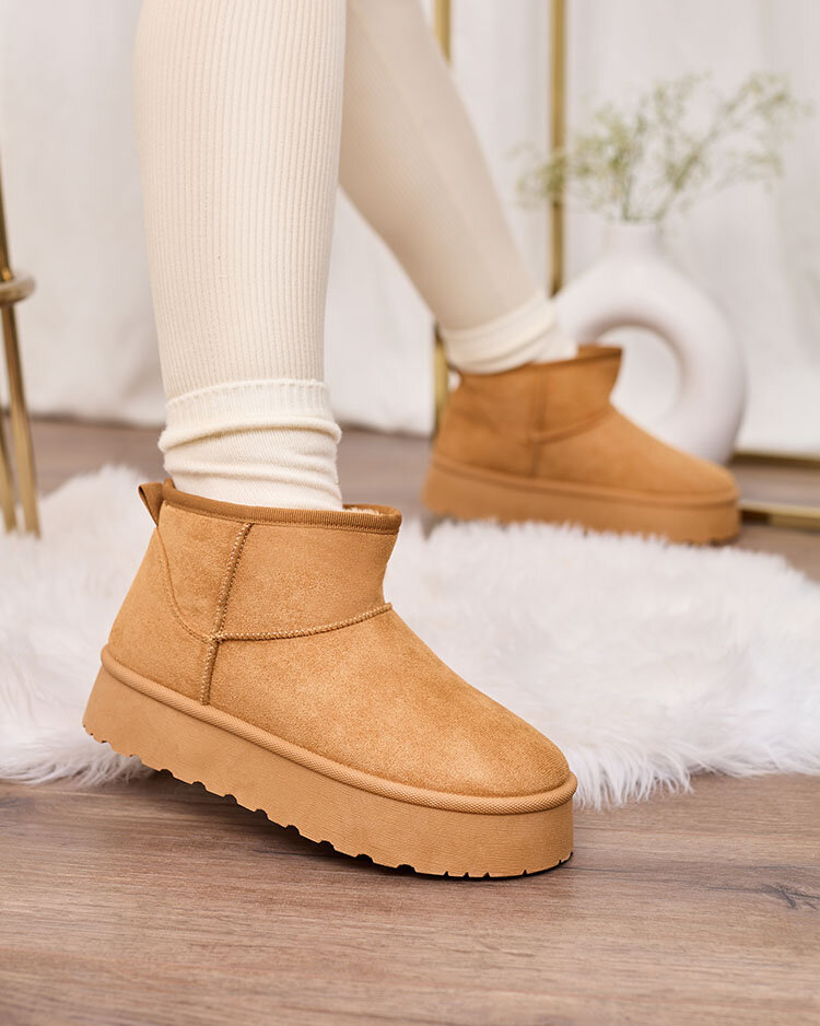 Royalfashion Коричневые женские сапоги на платформе Ersinella