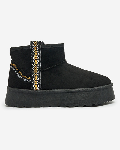 Royalfashion Женские короткие сапоги a'la snow boots с орнаментом Erititta